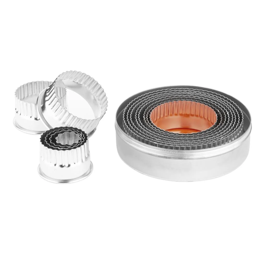 Vogue Round Fluted Pastry Cutter Set - Image 3