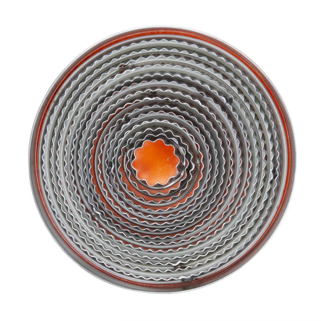 Vogue Round Fluted Pastry Cutter Set