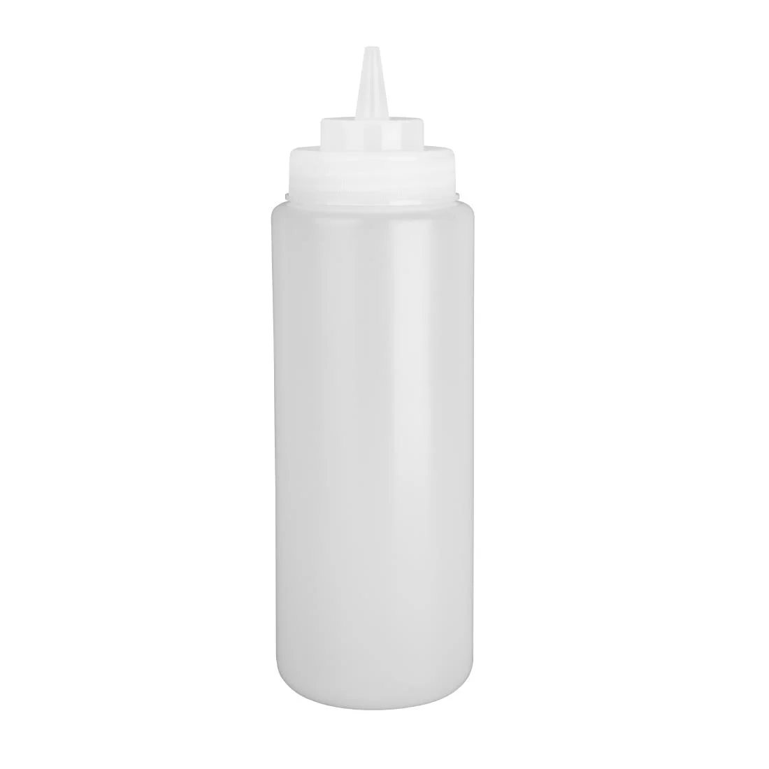 Vogue Clear Wide Neck Squeeze Sauce Bottle 32oz - Image 2
