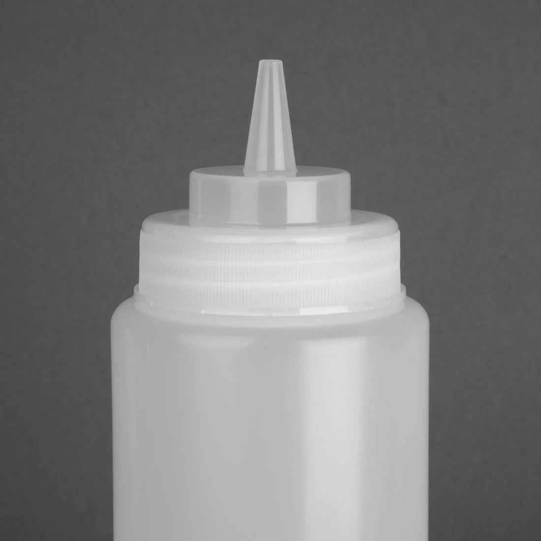 Vogue Clear Wide Neck Squeeze Sauce Bottle 32oz - Image 3