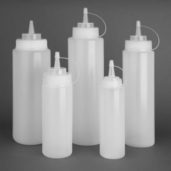 Vogue Clear Wide Neck Squeeze Sauce Bottle 32oz