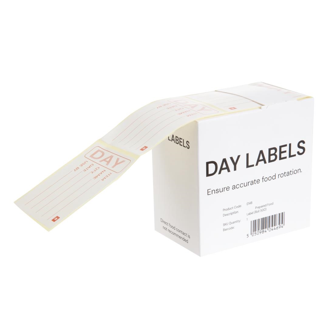 Vogue Removable Prepped Food Labels
