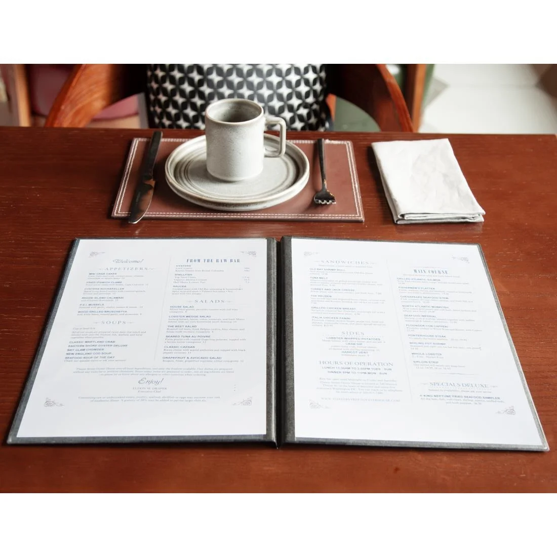 Olympia PVC Menu Cover Black A4 - Image 5