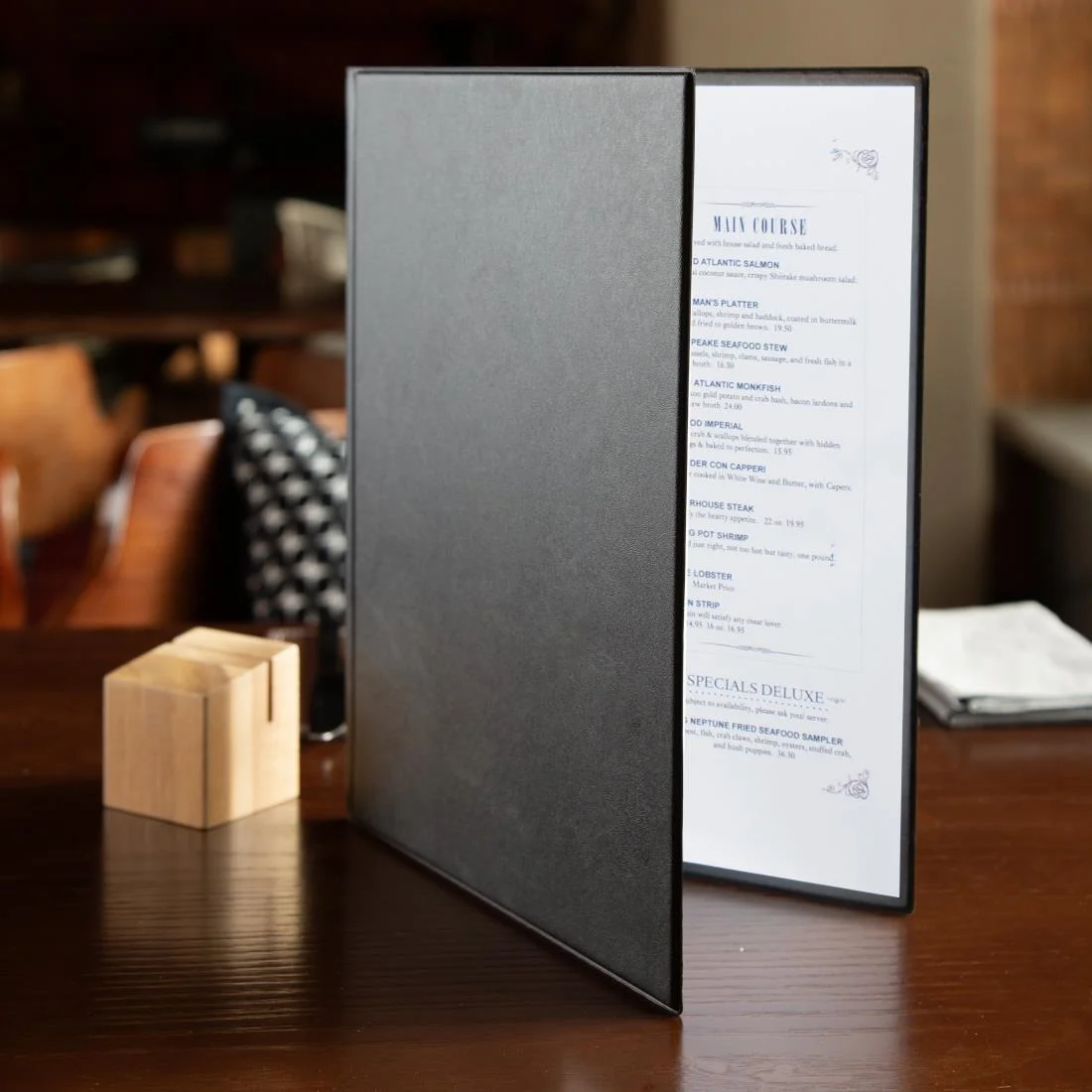 Olympia PVC Menu Cover Black A4 - Image 6