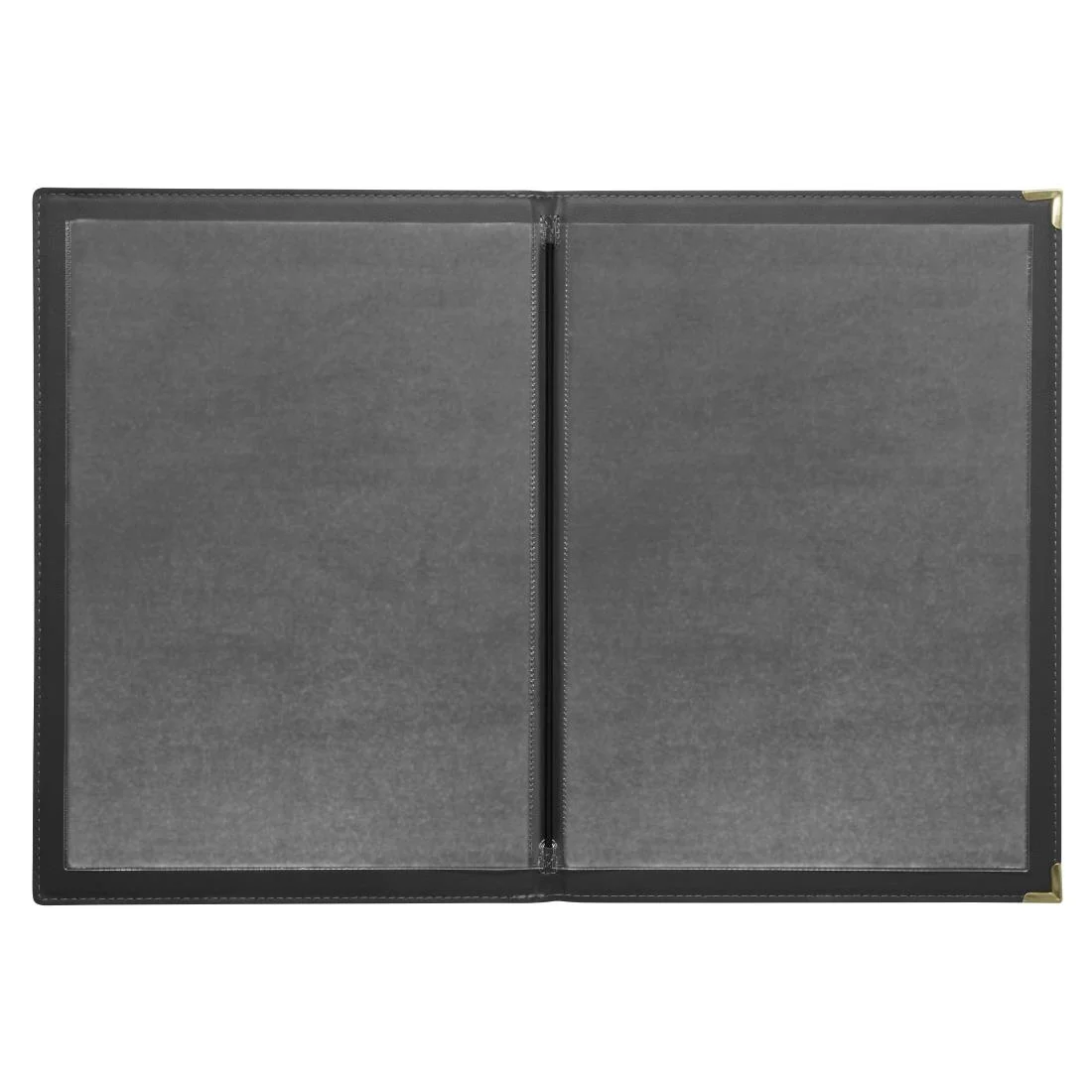 Olympia Faux Leather Menu Cover A4 Black - Image 2