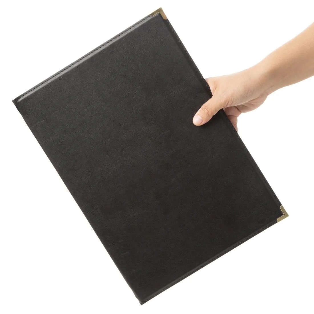 Olympia Faux Leather Menu Cover A4 Black - Image 5