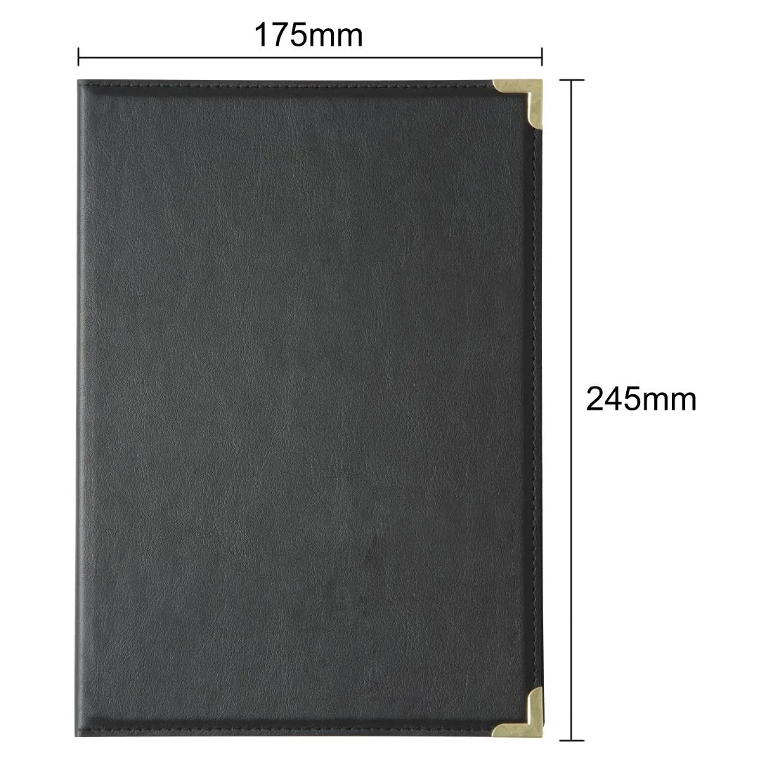 Olympia Faux Leather Menu Cover A5 Black - Image 3