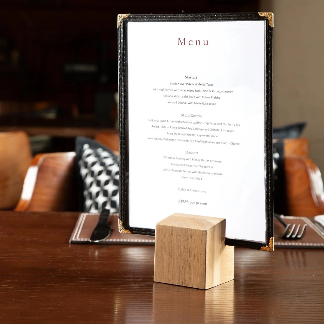 Olympia American Style Menu Cover Black A5 - Image 5
