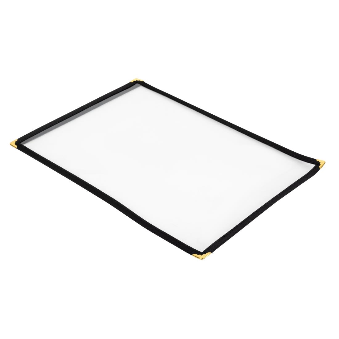 Olympia American Style Menu Cover Black A4