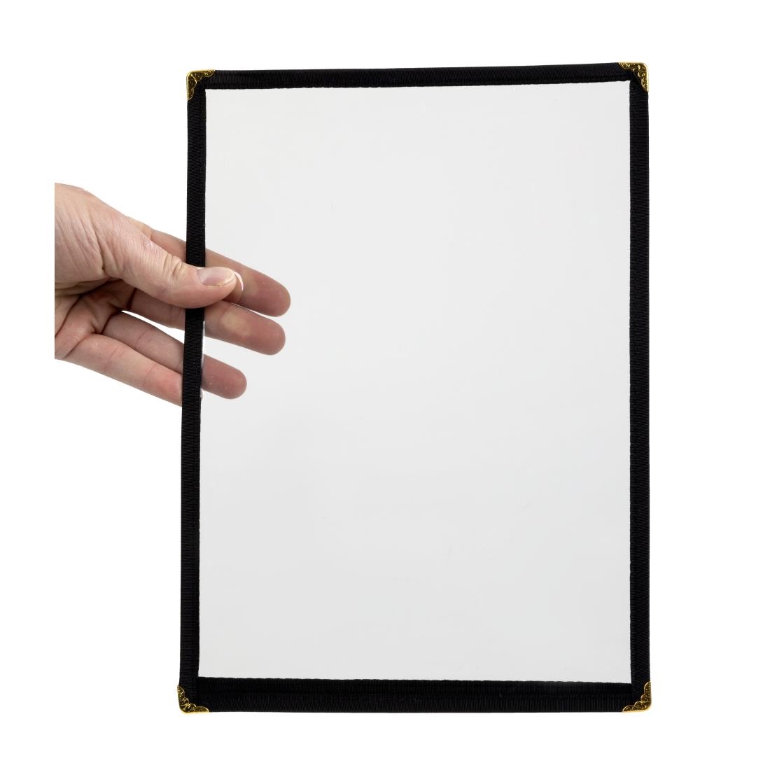 Olympia American Style Menu Cover Black A4