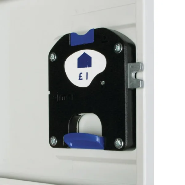 Elite Eight Door Coin Return Locker Grey