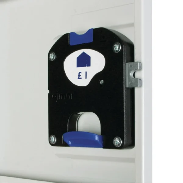 Elite Single Door Coin Return Locker White