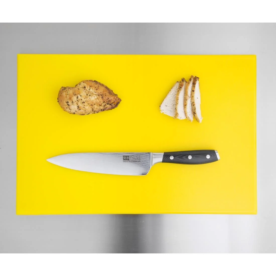 Hygiplas Anti Microbial High Density Yellow Chopping Board - Image 5
