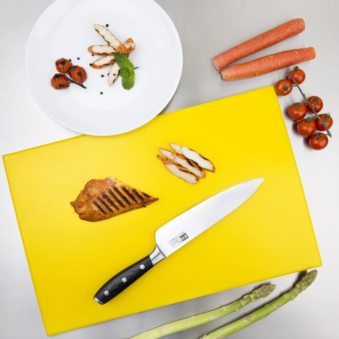 Hygiplas Anti Microbial High Density Yellow Chopping Board - Image 9