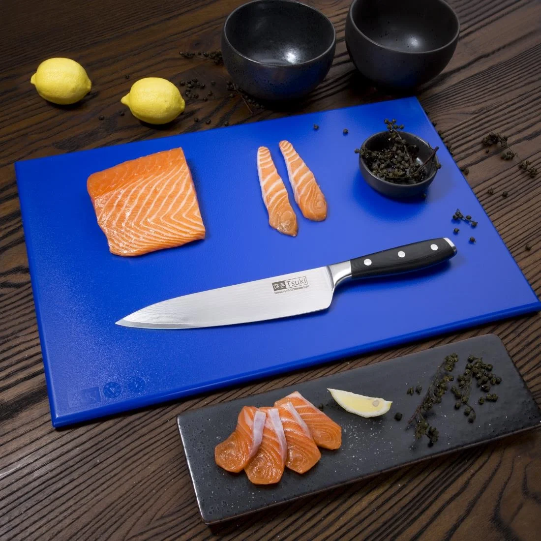 Hygiplas Anti Microbial High Density Blue Chopping Board - Image 5