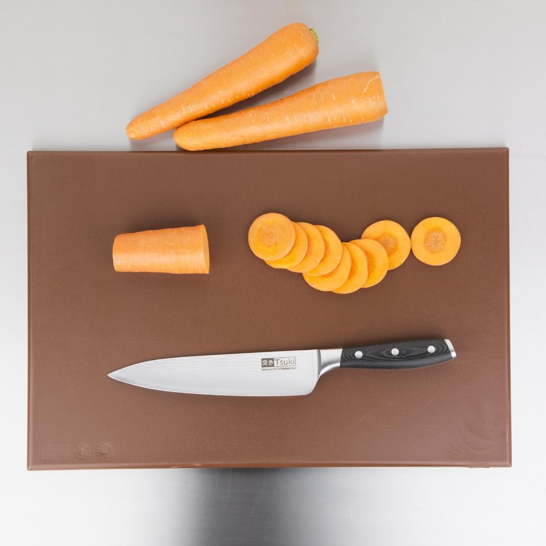 Hygiplas Anti Microbial High Density Brown Chopping Board