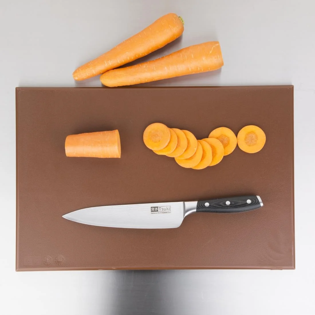 Hygiplas Anti Microbial High Density Brown Chopping Board - Image 5