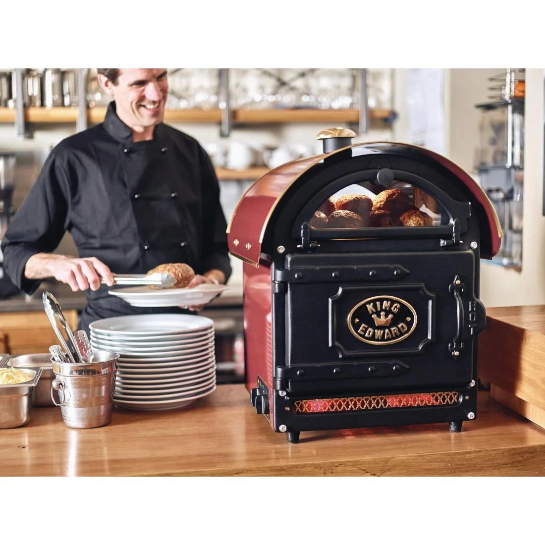 King Edward Potato Baker Small Claret PB1FV - Image 4