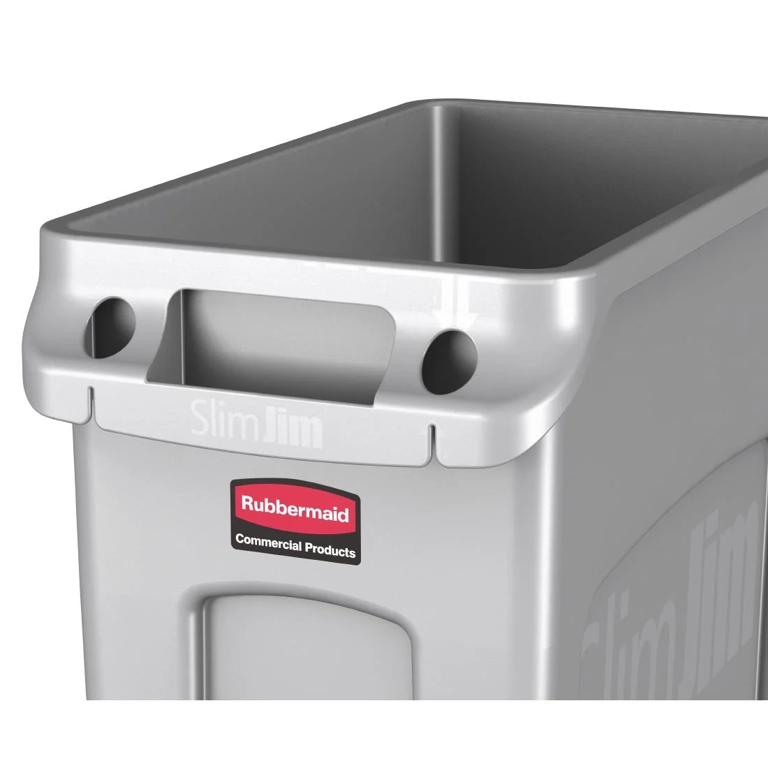 Rubbermaid Slim Jim Container with Venting Channels Grey 60Ltr - Image 9