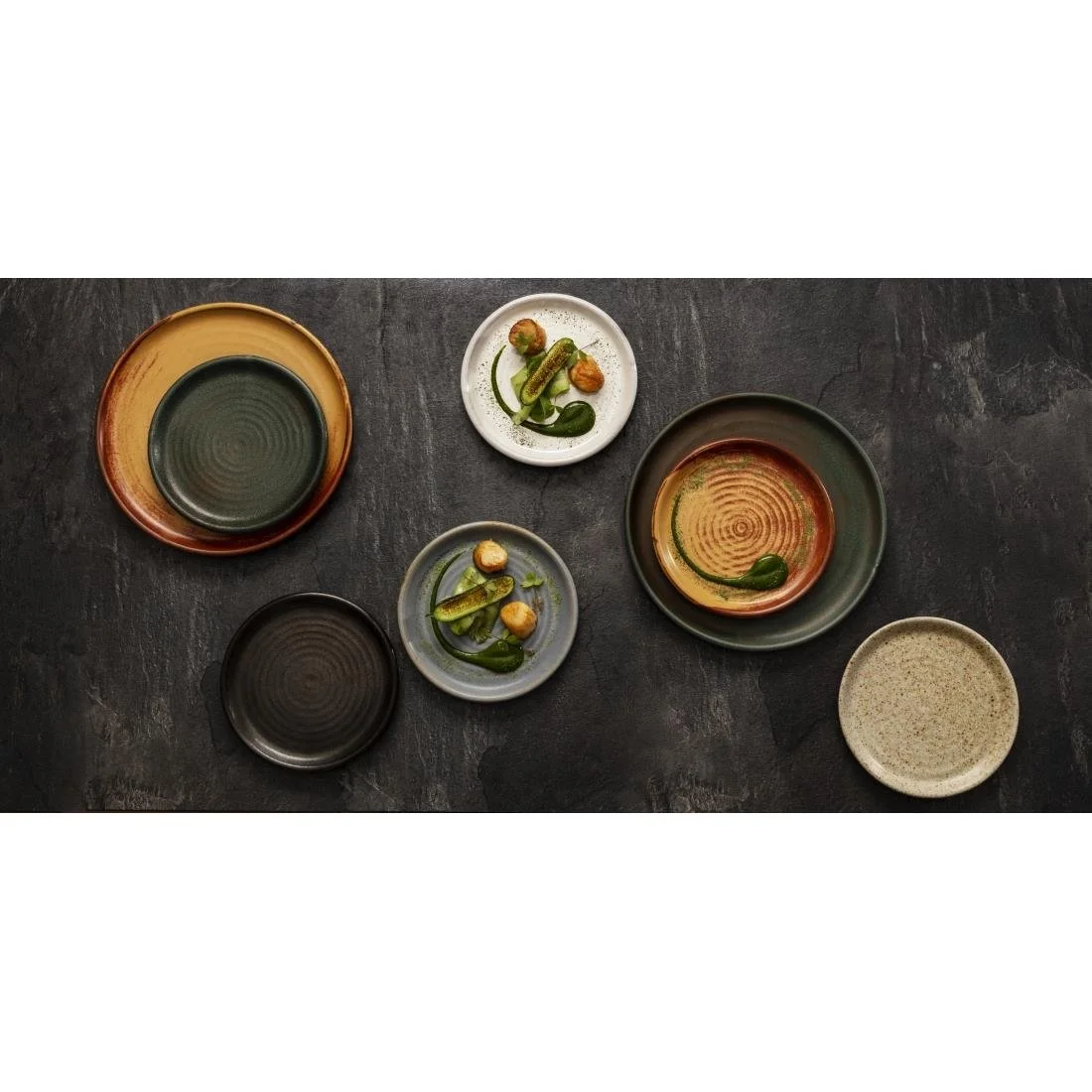 Olympia Canvas Small Rim Plates Murano White 180mm (6 Pack) - Image 2