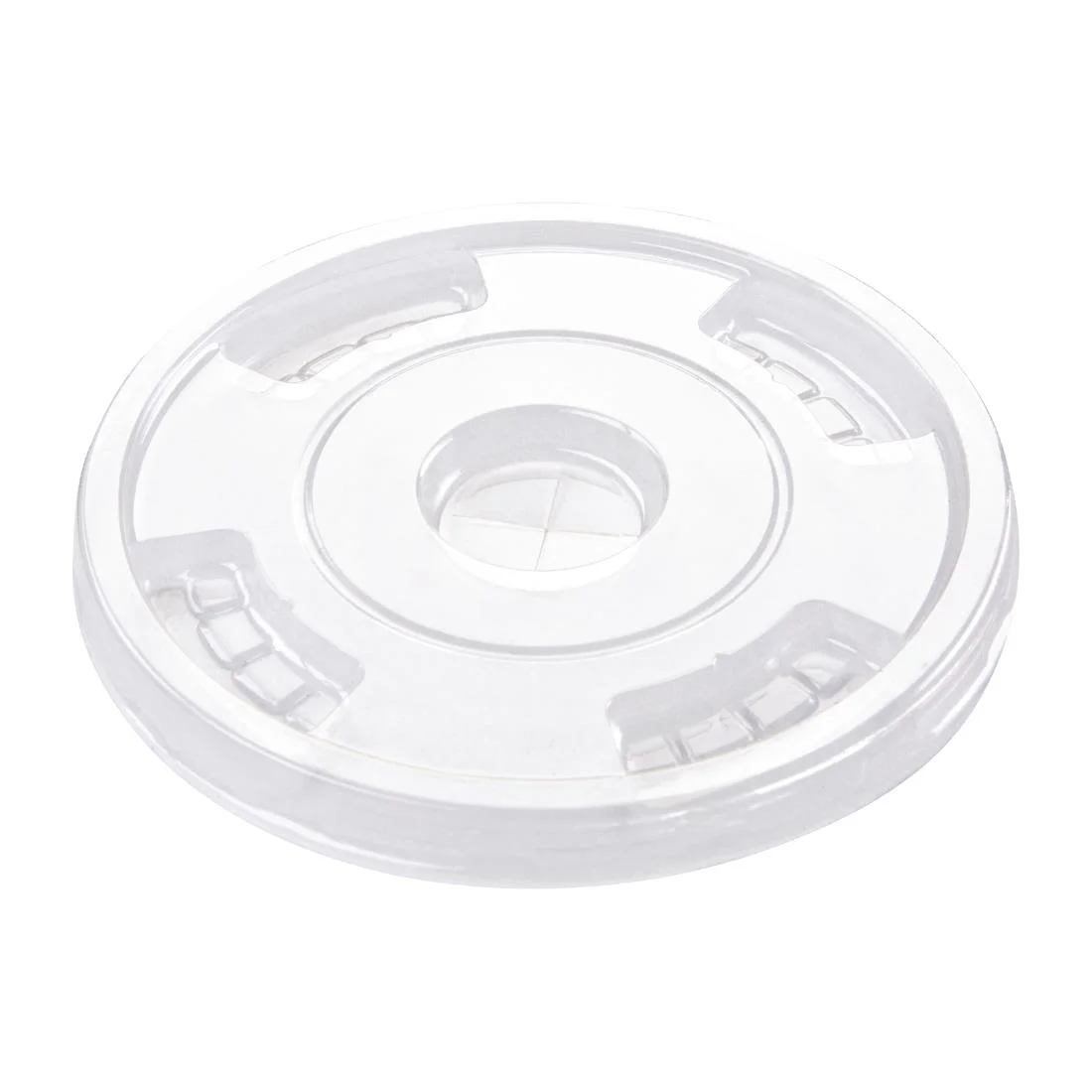 Fiesta Compostable PLA Cold Cup Flat Lids 12oz / 16oz / 20oz (Pack of 1000) - Image 2