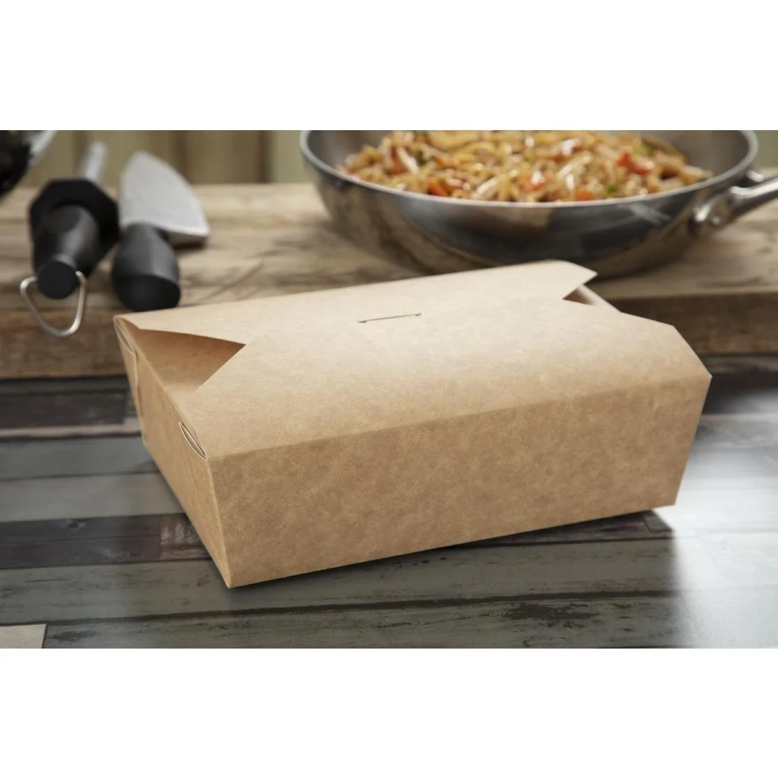 Colpac Recyclable Kraft Microwaveable Food Boxes 1950ml / 68oz (200 Pack) - Image 6