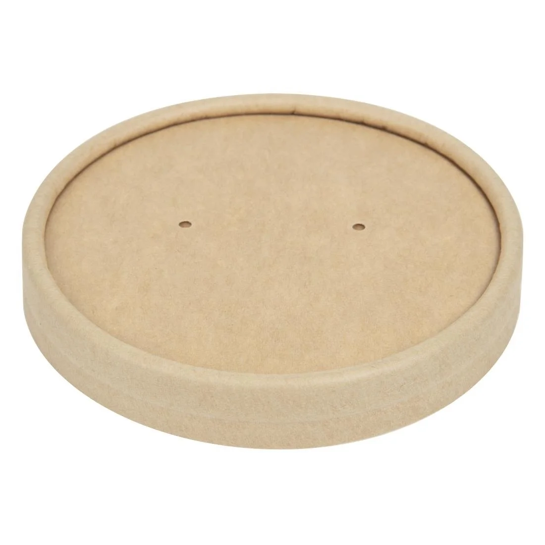 Colpac Recyclable Kraft Microwavable Soup Cup Lids 8oz and 12oz (500 Pack)