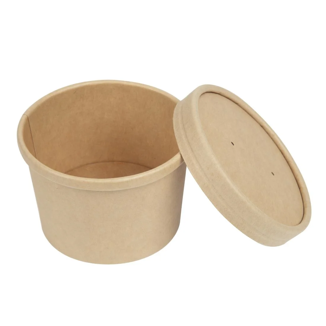 Colpac Recyclable Kraft Microwavable Soup Cup Lids 8oz and 12oz (500 Pack) - Image 6