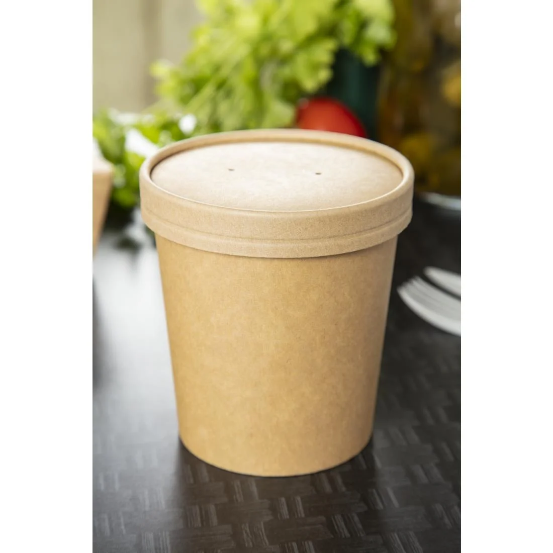 Colpac Recyclable Kraft Microwavable Soup Cups 450ml / 16oz (500 Pack) - Image 7