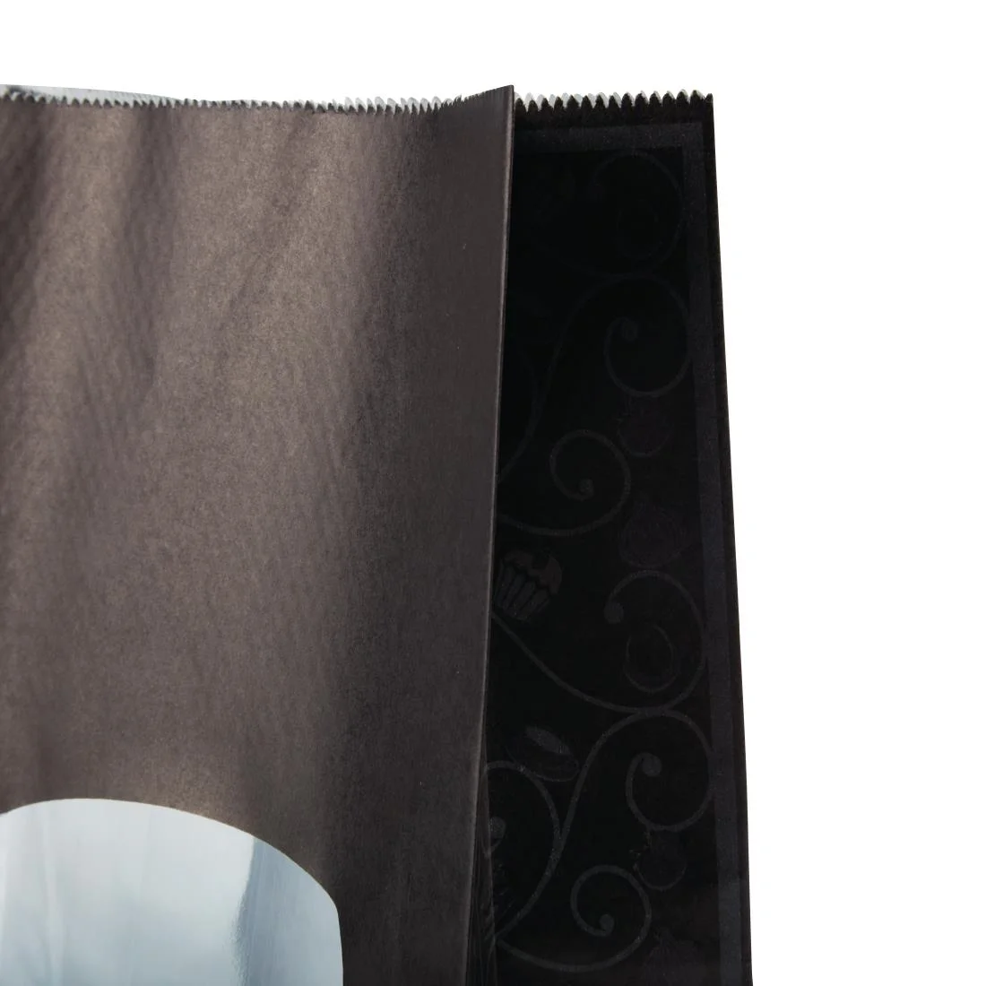 Colpac Recyclable Paper Sandwich Bags With Window Black (250 Pack) - Image 2