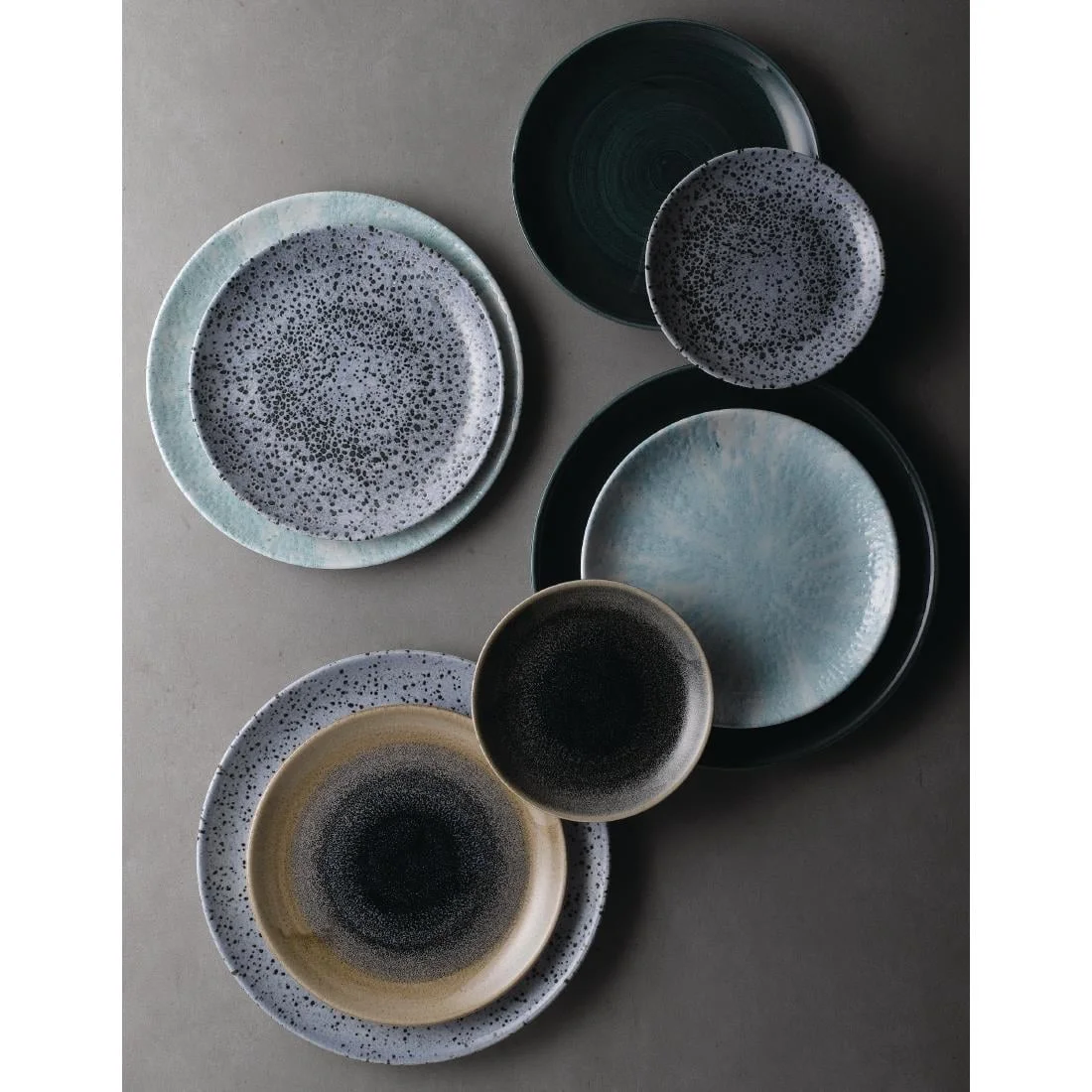 Churchill Stonecast Aqueous Coupe Plates Bayou Taupe 260mm (12 Pack) - Image 4