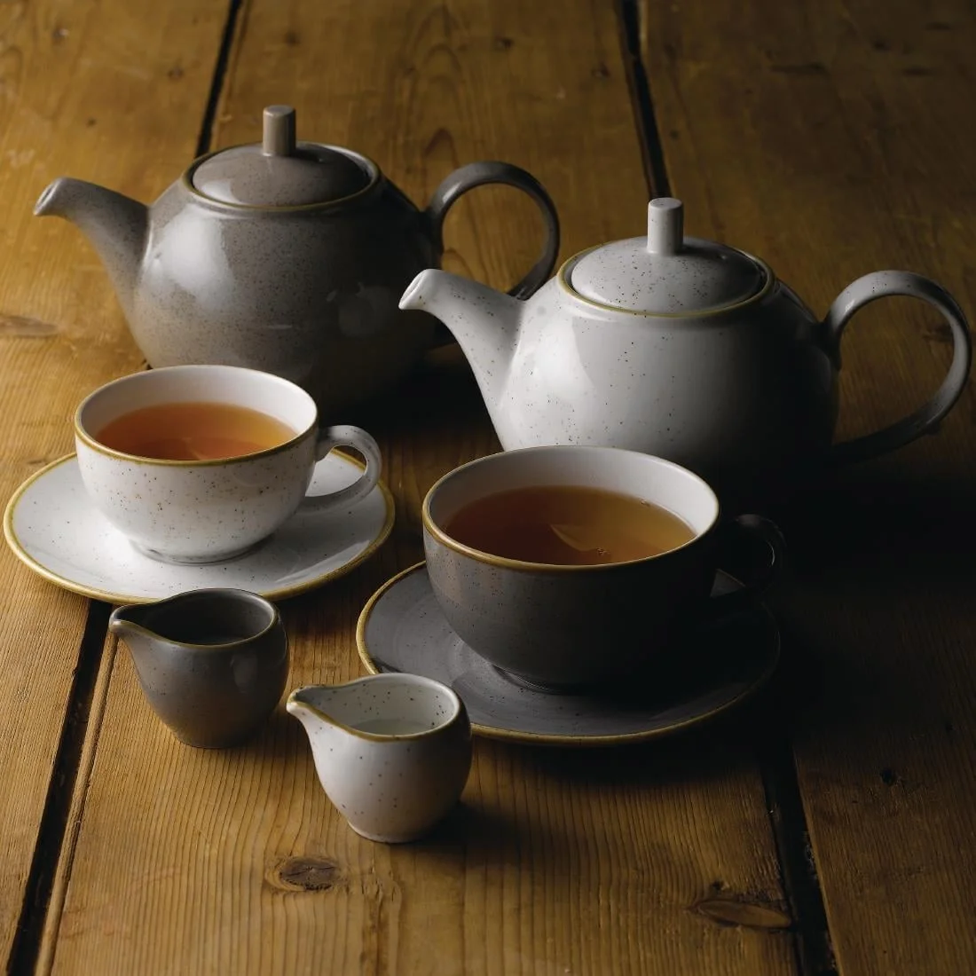 Churchill Stonecast Grey White Jugs 2oz 50mm (Pack of 12) - Image 2