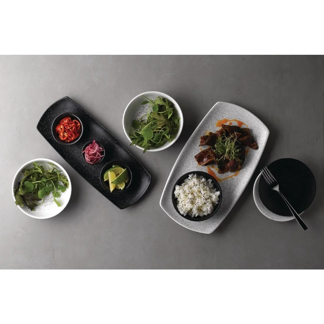 Churchill Menu Shades Caldera Ash Rectangular Plates 190mm (6 Pack) - Image 7