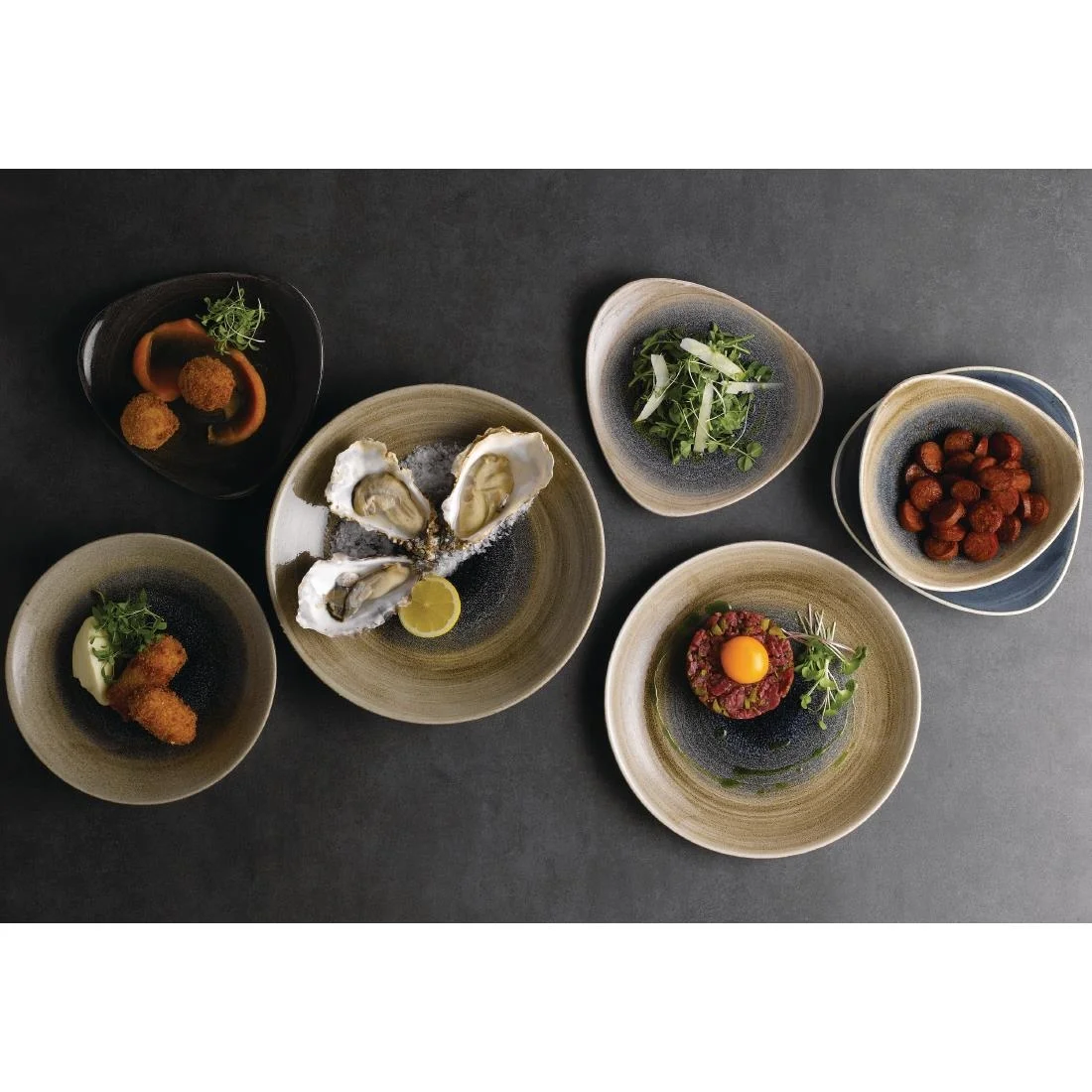 Churchill Stonecast Aqueous Deep Coupe Plates Bayou Taupe 225mm (12 Pack) - Image 6