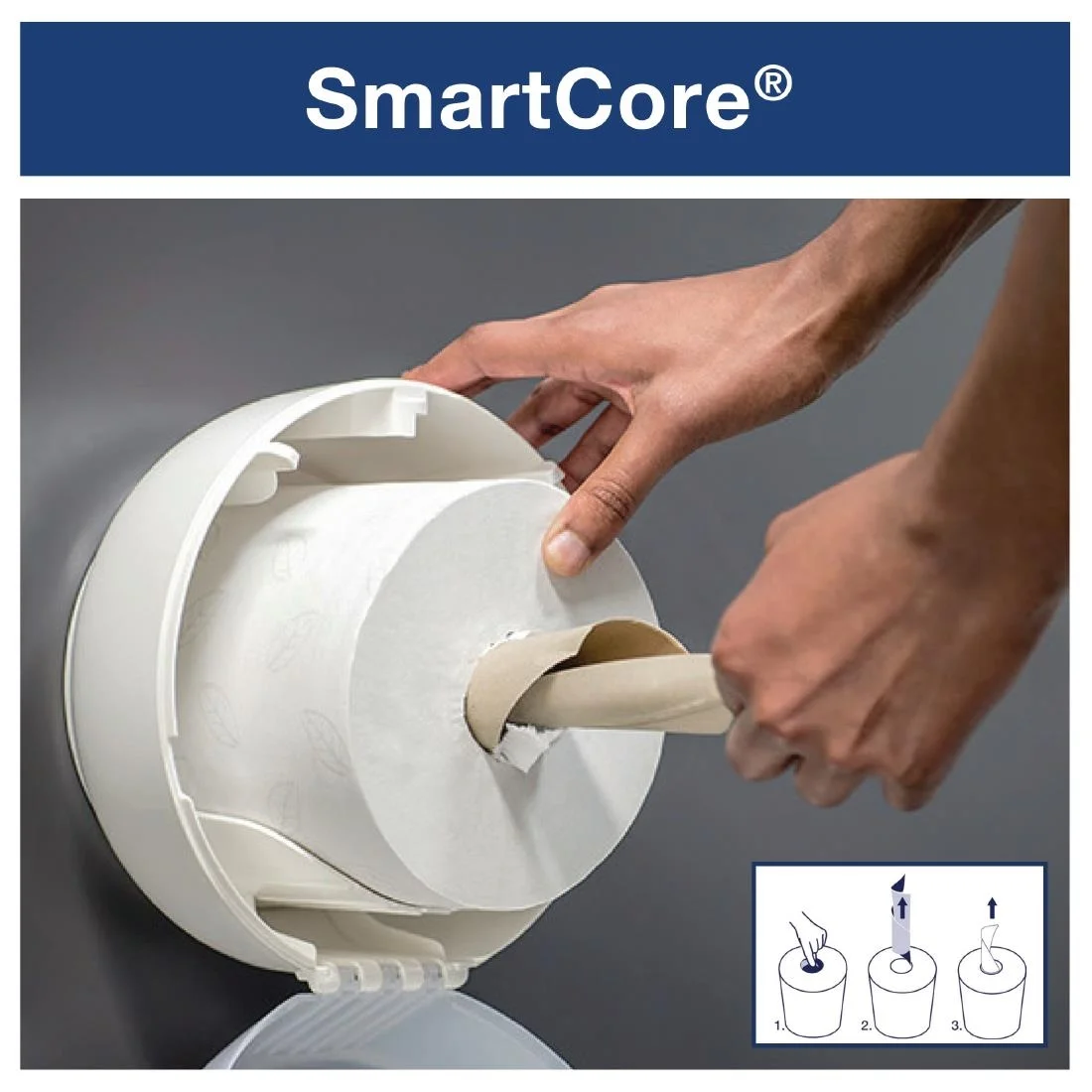 Tork SmartOne Mini Toilet Paper Roll Dispenser White T9 - Image 4