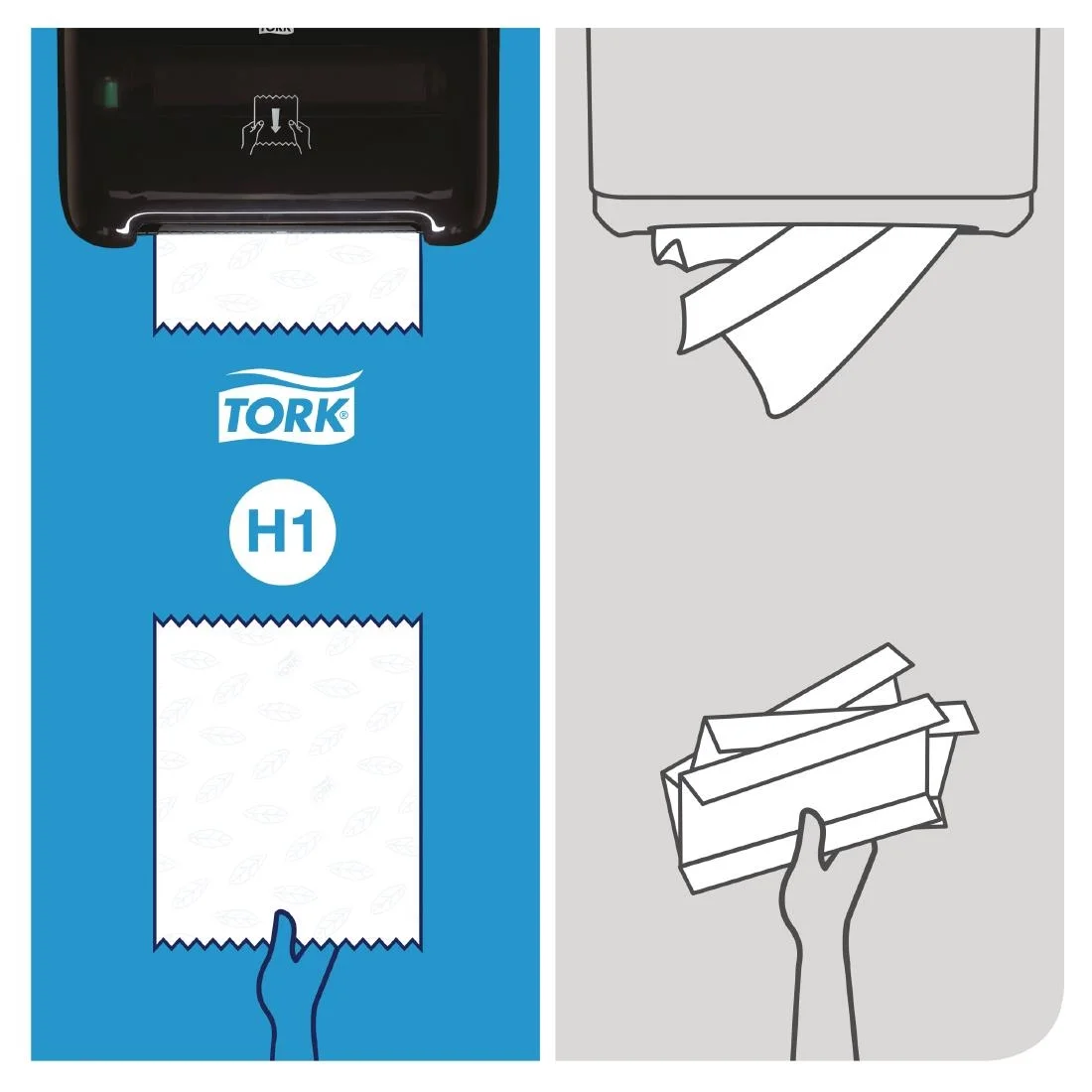 Tork Matic Soft Paper Hand Towels White with Grey Leaf H1 (6 Pack) - Image 3
