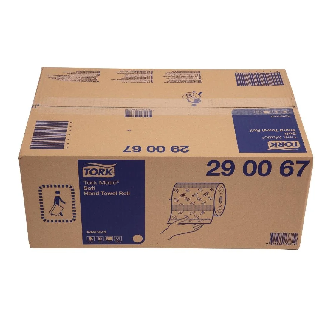 Tork Matic Soft Paper Hand Towels White with Grey Leaf H1 (6 Pack) - Image 7