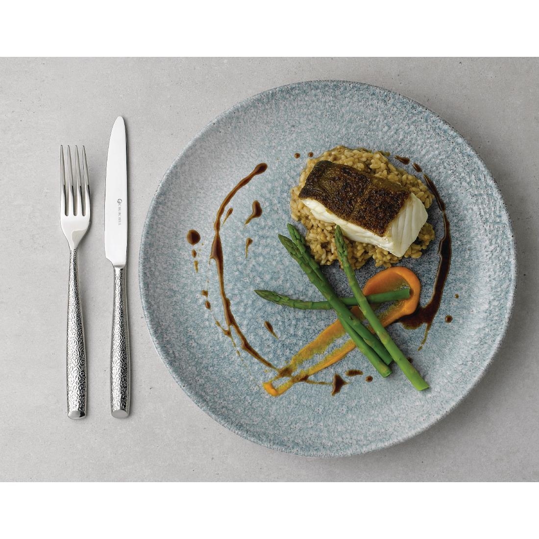 Churchill Studio Prints Raku Round Coupe Bowl Topaz Blue 248mm