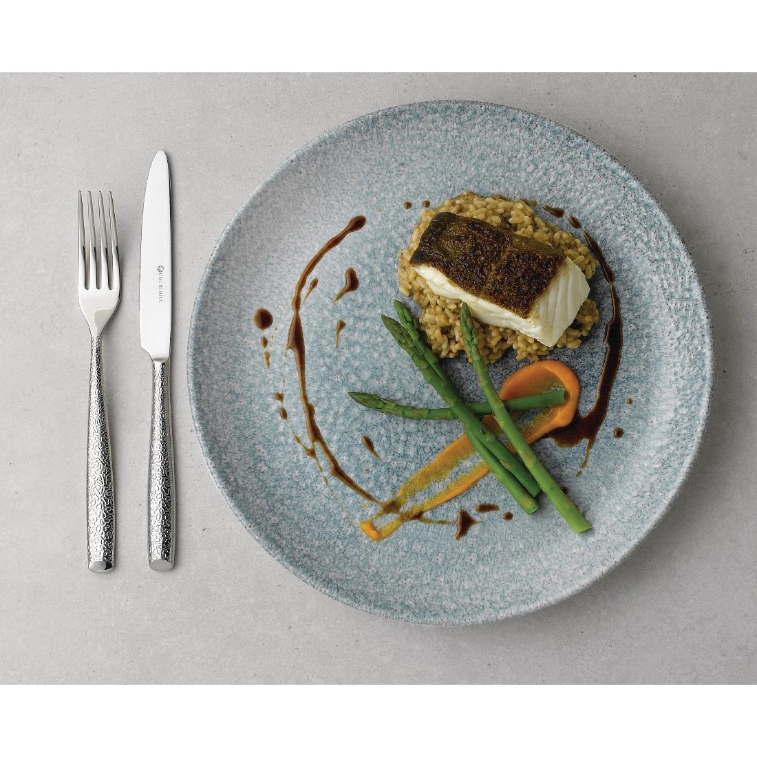 Churchill Studio Prints Raku Round Coupe Bowl Topaz Blue 248mm