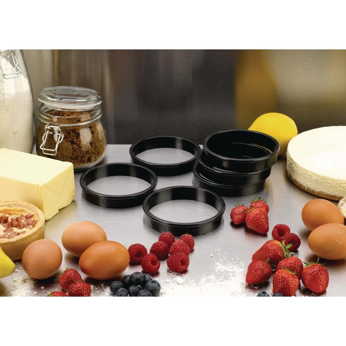 Matfer Bourgeat Exoglass Tart Ring 100mm (6 Pack) - Image 3