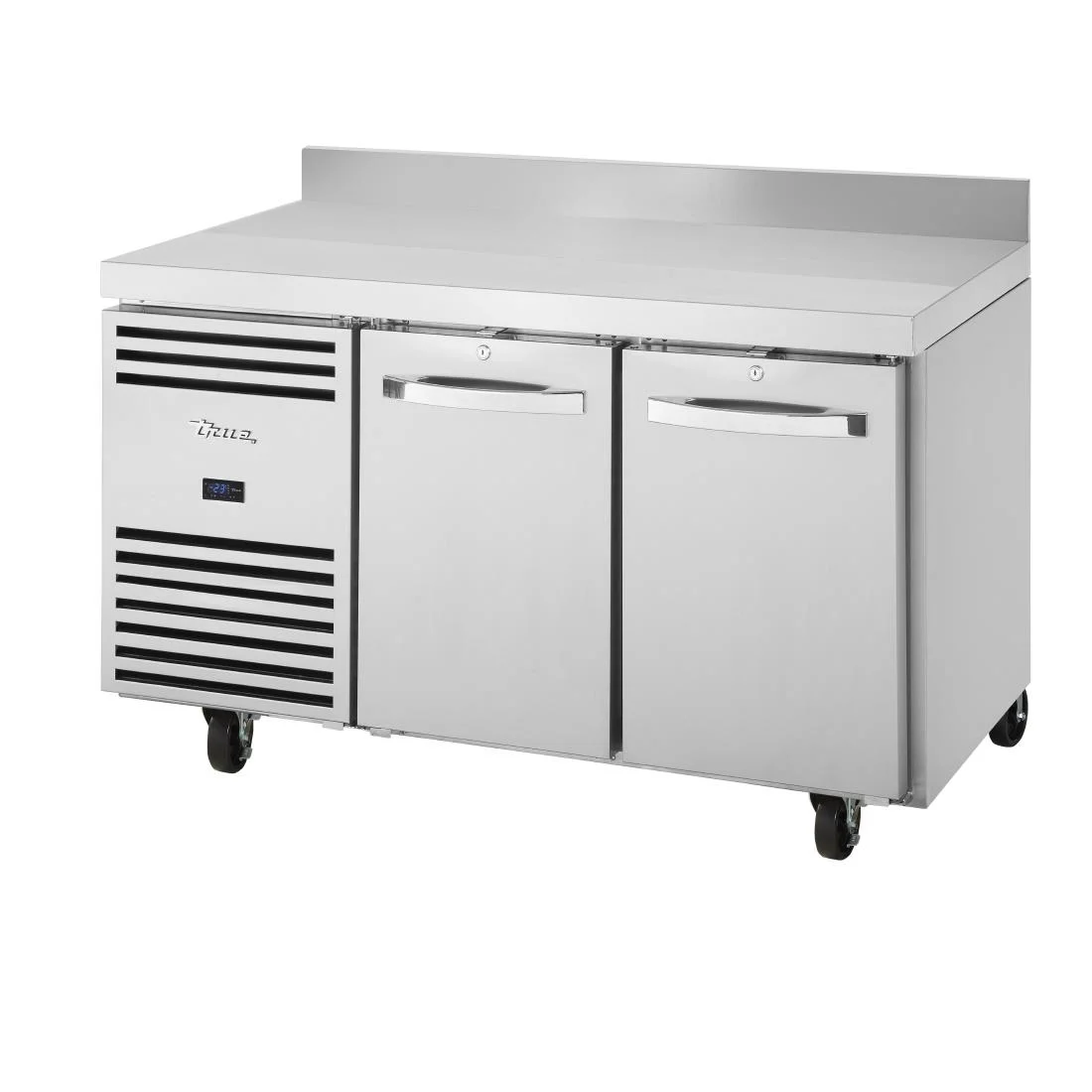 True 2 Door 1/1 GN Counter Freezer with Splashback TCF1/2-CL-WT-DL-DR - Image 2