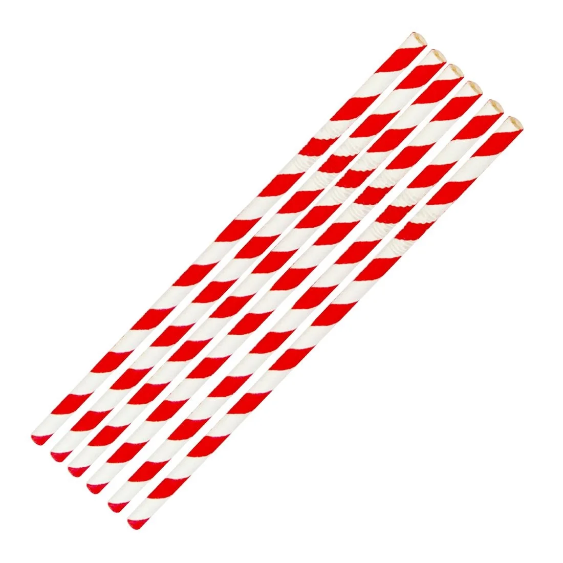 Fiesta Compostable Bendy Paper Straws Red Stripes (Pack of 250) - Image 6