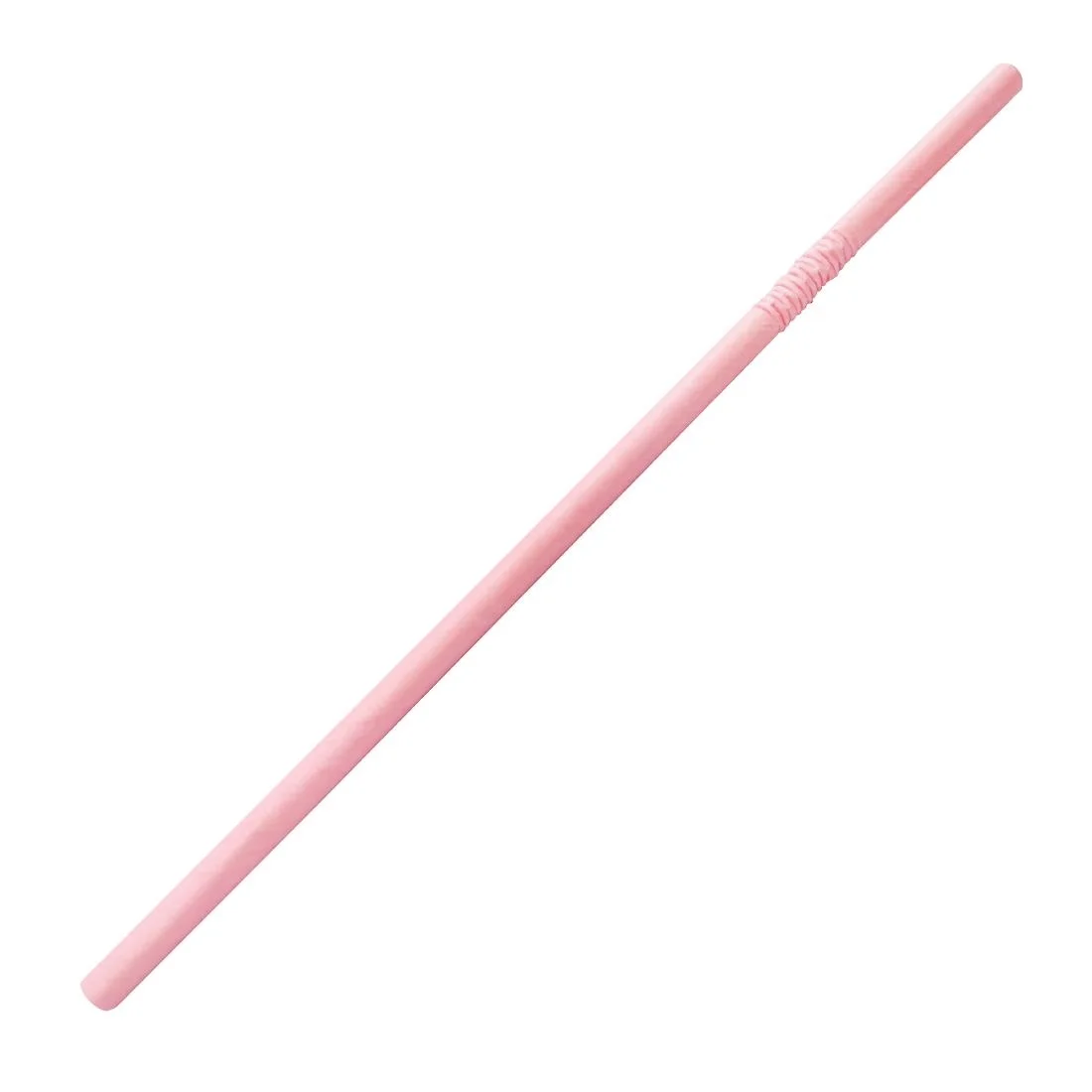 Fiesta Compostable Bendy Paper Straws Pink (Pack of 250) - Image 2