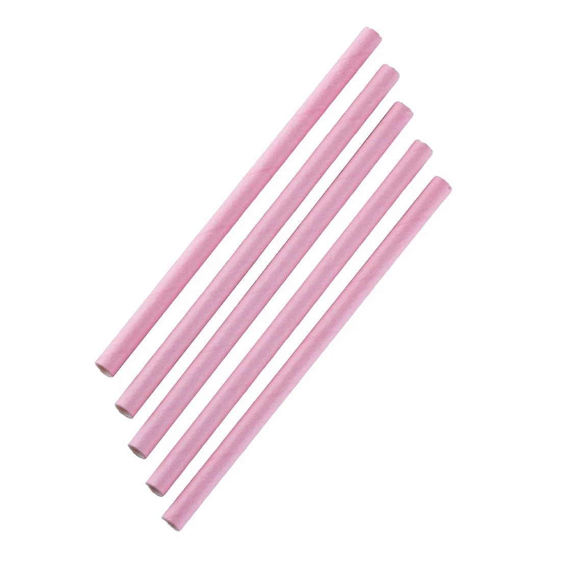 Fiesta Compostable Paper Smoothie Straws Pink (Pack of 250) - Image 2
