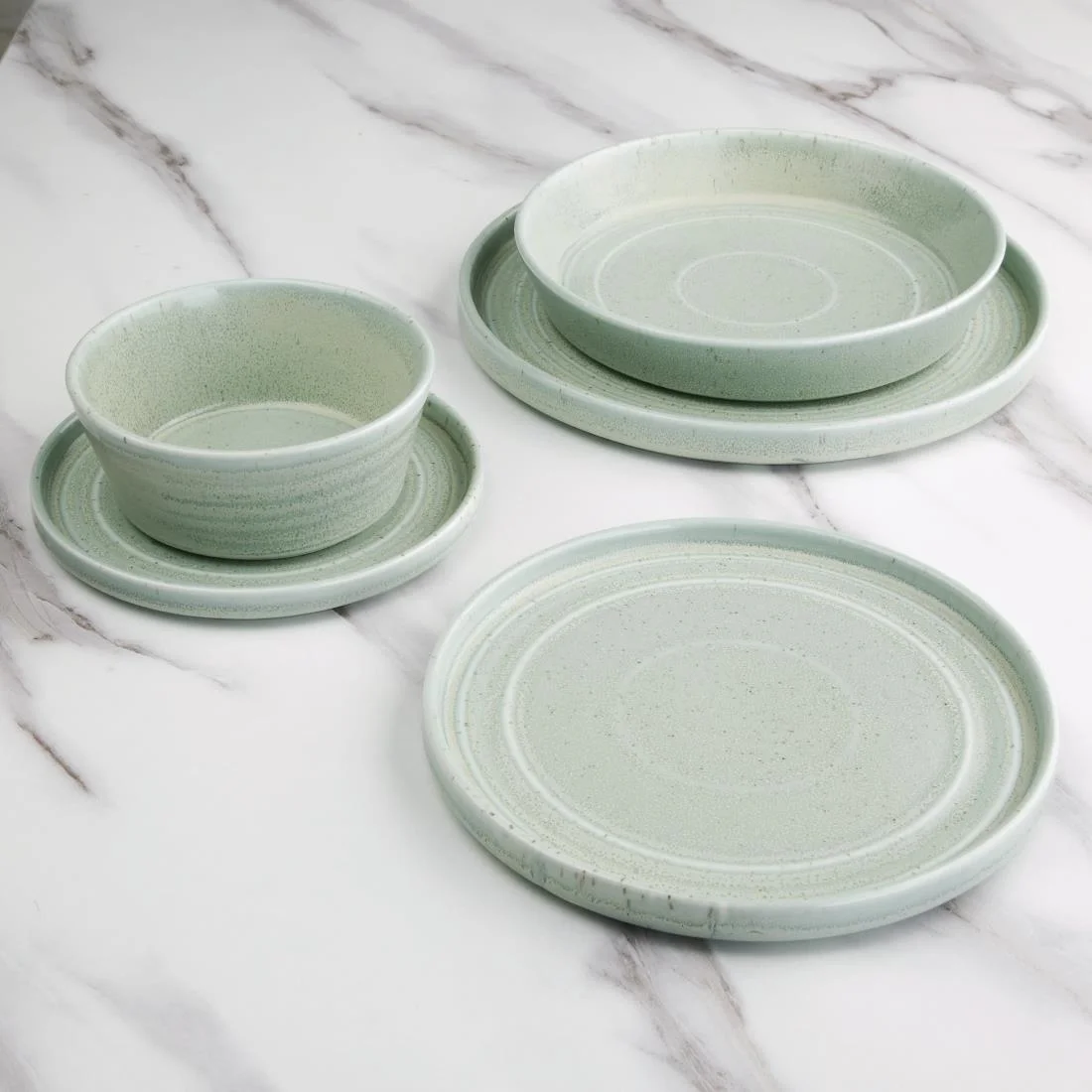 Olympia Cavolo Flat Round Bowls Spring Green 143mm (6 Pack) - Image 4