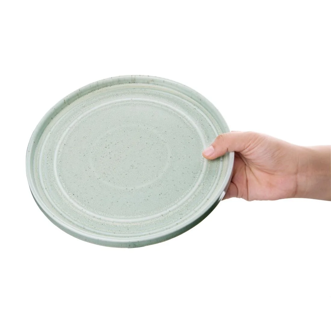 Olympia Cavolo Flat Round Plates Spring Green 220mm (6 Pack) - Image 5
