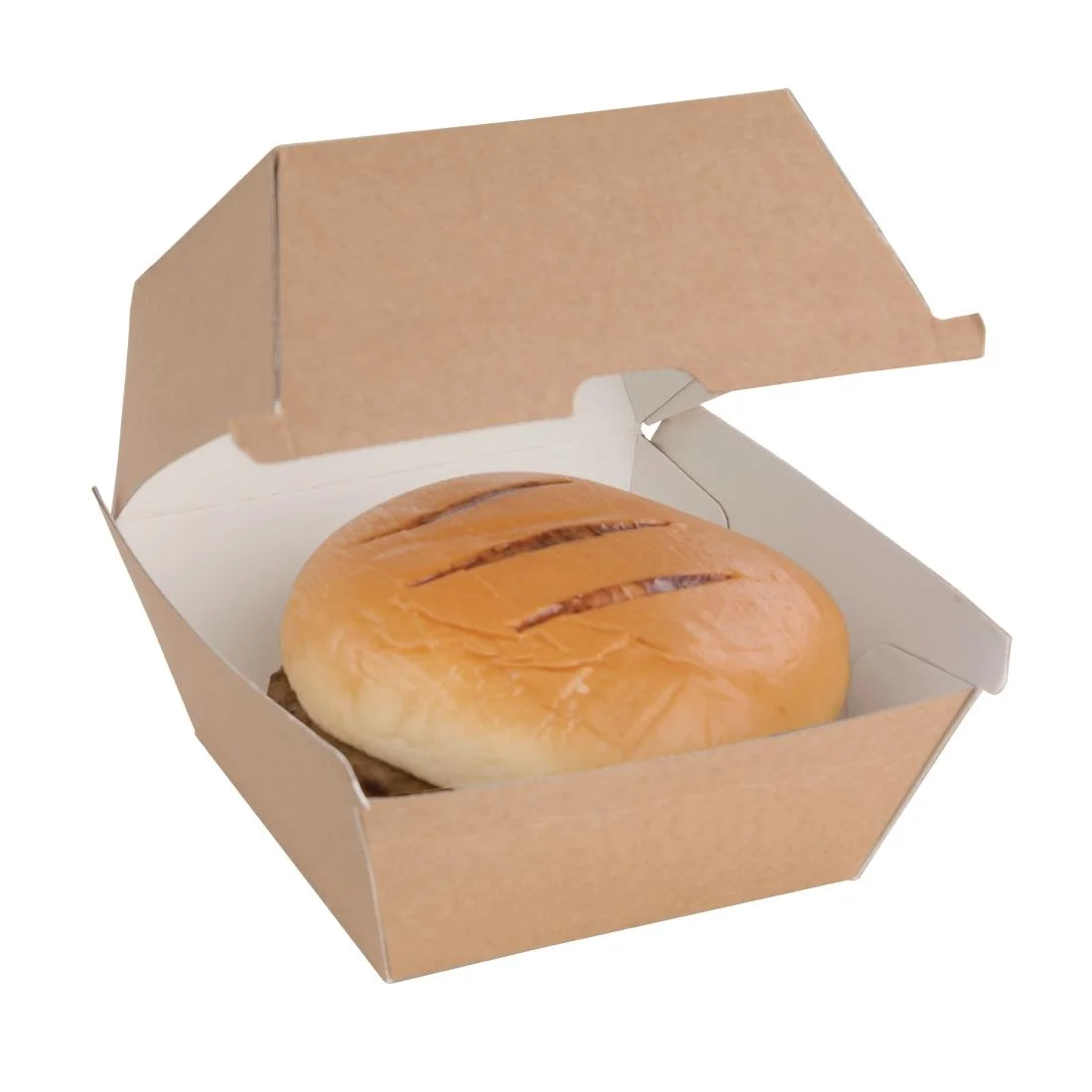 Fiesta Compostable Kraft Burger Boxes Large 112mm (Pack of 150) - Image 6