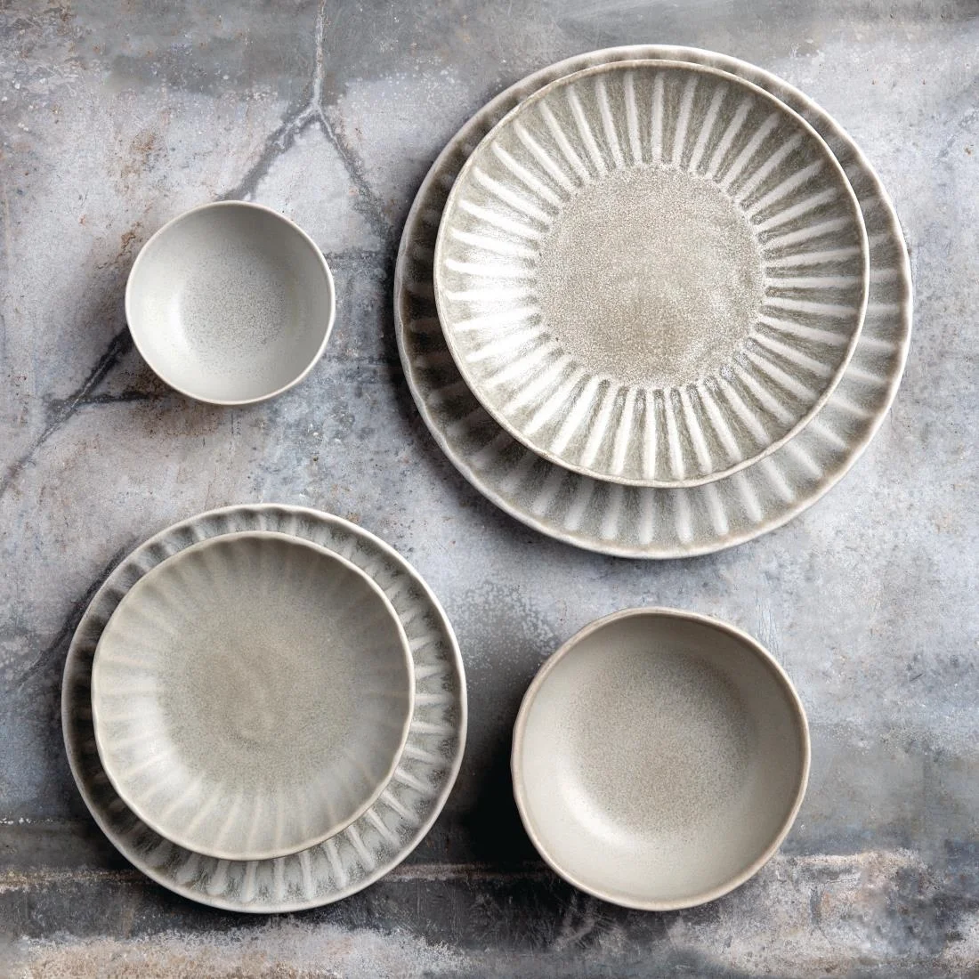 Olympia Corallite Plates Concrete Grey 280mm (6 Pack) - Image 10