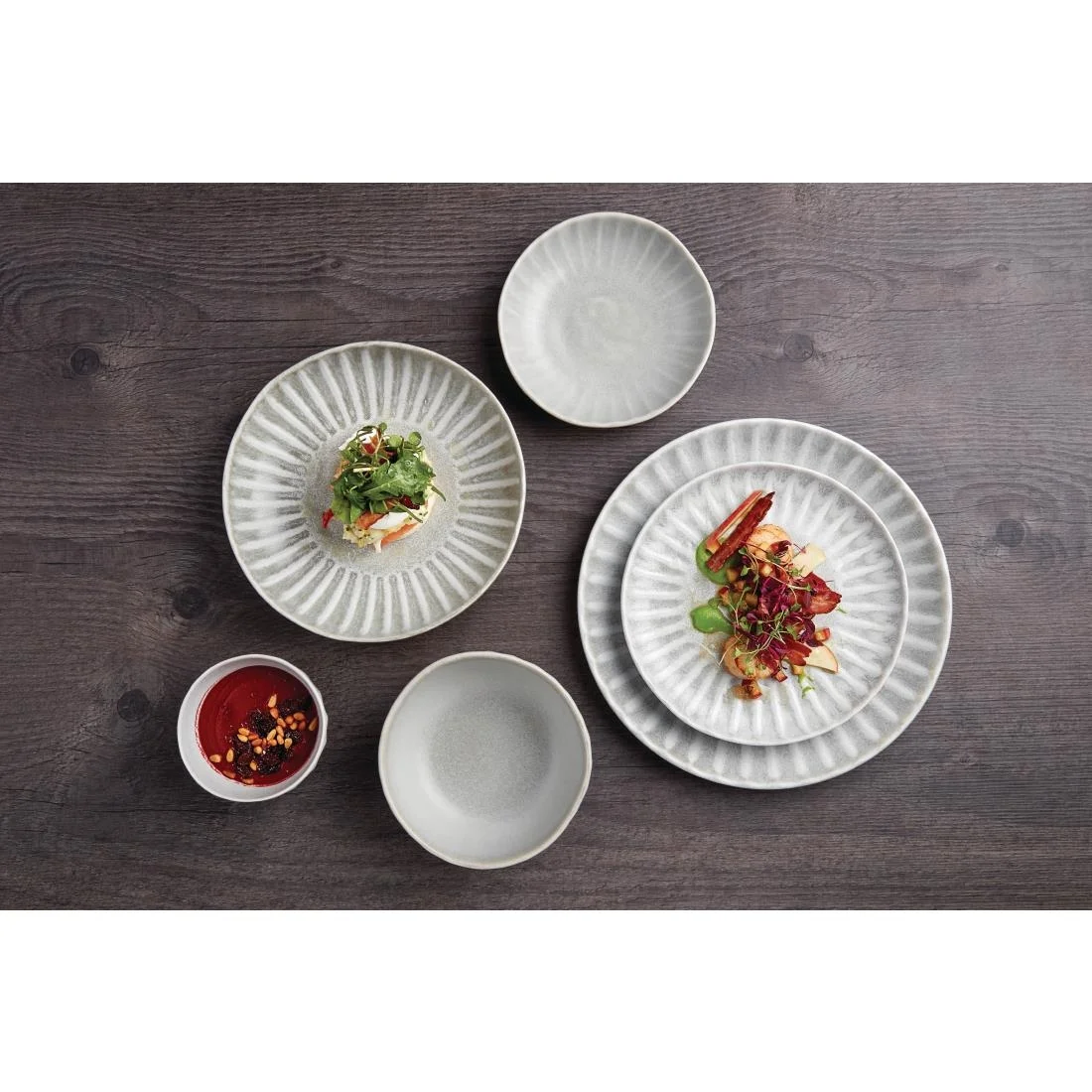 Olympia Corallite Plates Concrete Grey 280mm (6 Pack) - Image 11