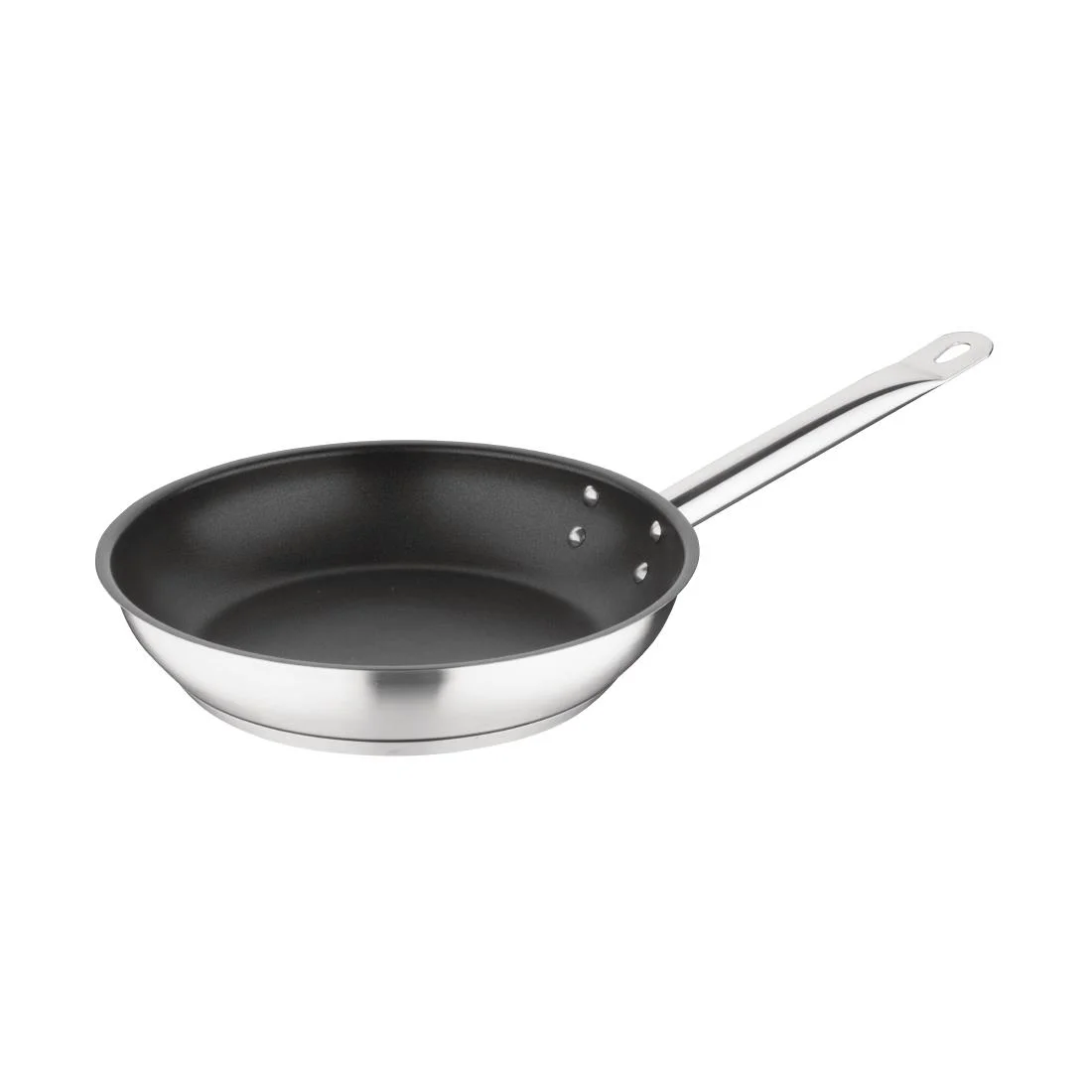 Vogue Stainless Steel Non-Stick Teflon Platinum Plus Frying Pan 24cm